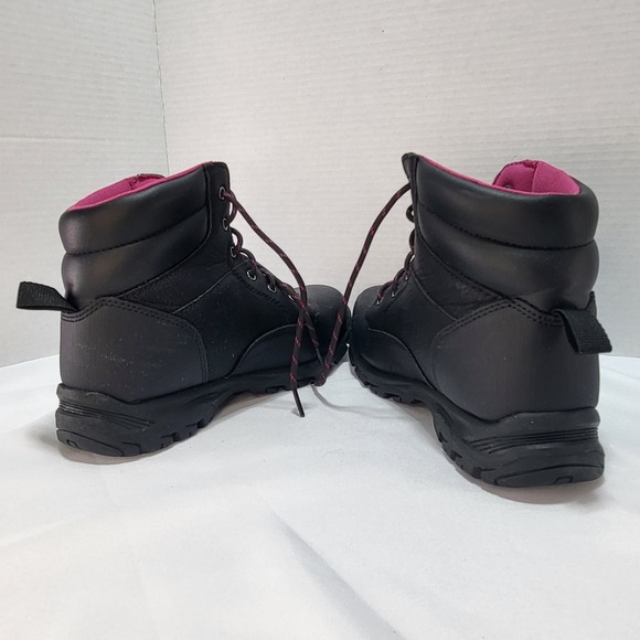 Brahma Women's Bevel Steel Toe Safety Work Boots Black w Pink Size 8.5 - Picture 7 of 13